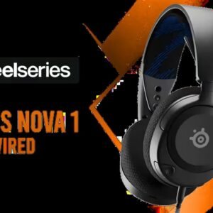 SteelSeries Arctis Nova 1P Multi-System Gaming Headset - Black / Hi-Fi Drivers / 360° Spatial Audio / Comfort Design / Durable / Lightweight /