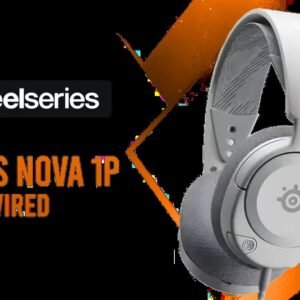 SteelSeries Arctis Nova 1P Multi-System Gaming Headset - White / Hi-Fi Drivers / 360° Spatial Audio / Comfort Design / Durable / Lightweight /