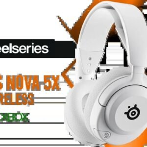 SteelSeries Arctis Nova 5x Wireless Gaming Headset - White / Neodymium Drivers / 360° Spatial Audio / Up to 50 hours 2.4GHz Wireless or 60 hours in