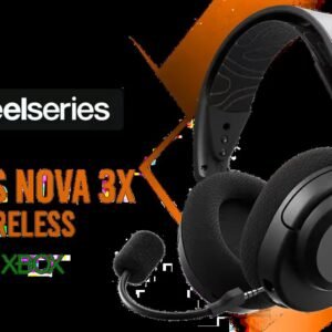 SteelSeries Arctis Nova 3X Wireless Xbox Gaming Headset - Black / 40mm Neodymium Drivers / 360° Spatial Audio / 38-Hour Battery Life / USB-C Dongle