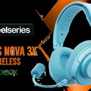 SteelSeries Arctis Nova 3X Wireless Xbox Gaming Headset - Aqua / 40mm Neodymium Drivers / 360° Spatial Audio / 38-Hour Battery Life / USB-C Dongle