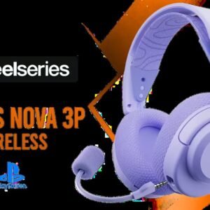 SteelSeries Arctis Nova 3P Wireless PlayStation Gaming Headset - Lavender / 40mm Neodymium Drivers / 360° Spatial Audio / 30-Hour Battery Life /