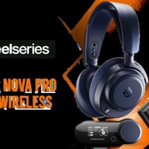SteelSeries Arctis Nova Pro Omni Wireless Gaming Headset - Midnight Blue / 40mm Hi-Res Drivers / 2.4GHz + Bluetooth 5.3 LE Audio / Mix 4 Audio