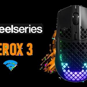 SteelSeries Aerox 3 Wireless - Super Light Gaming Mouse - 18,000 CPI TrueMove Air Optical Sensor - Ultra-Lightweight 68g Water Resistant Design - 200