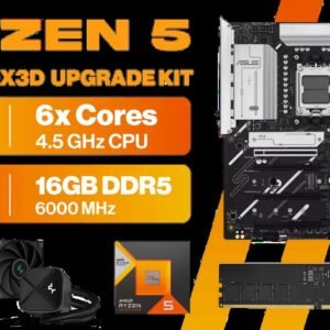 AMD RYZEN 5 7500X3D B650E WIFI 16GB DDR5 6000MHz Upgrade Kit - ASUS B650E MAX AMD Ryzen Motherboard + AMD RYZEN 5 7500X3D 102MB GameCache Up to
