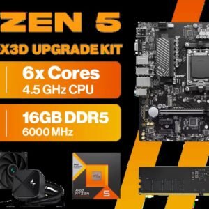 AMD RYZEN 5 7500X3D PRO B650M-P 16GB DDR5 6000MHz Upgrade Kit - MSI Pro B650M-P AMD Ryzen Motherboard + AMD RYZEN 5 7500X3D 102MB GameCache Up to