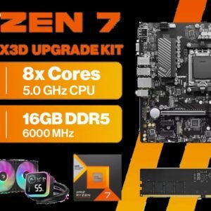 AMD RYZEN 7 7800X3D PRO B650M-P 16GB DDR5 6000MHz Upgrade Kit - MSI PRO B650M-P AMD Ryzen Motherboard + AMD RYZEN 7 7800X3D 100MB GameCache Up to