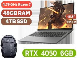 Lenovo LOQ 15ARP10E 48GB/4TB Ryzen 7 RTX 4050