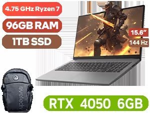 Lenovo LOQ 15ARP10E 96GB/1TB RTX 4050