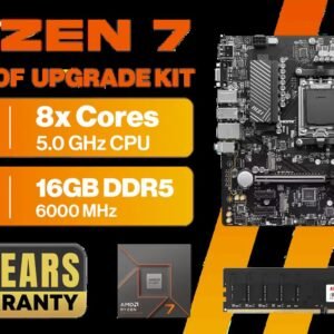 AMD RYZEN 7 8700F PRO B650M-P 16GB DDR5 6000MHz Upgrade Kit - MSI Pro B650M-P AMD Ryzen Motherboard + AMD RYZEN 7 8700F 22MB GameCache Up to 5.0GHz