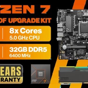 AMD RYZEN 7 8700F PRO B650M-P 32GB DDR5 6400MHz Upgrade Kit - MSI Pro B650M-P AMD Ryzen Motherboard + AMD RYZEN 7 8700F 22MB GameCache Up to 5.0GHz
