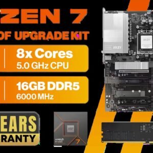 AMD RYZEN 7 8700F PRO B840-P WiFi 16GB DDR5 6000MHz Upgrade Kit - MSI PRO B840-P WIFI AMD Ryzen Motherboard + AMD RYZEN 7 8700F 22MB GameCache Up to