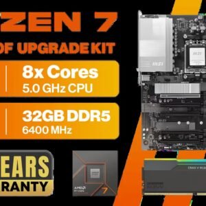 AMD RYZEN 7 8700F PRO B840-P WiFi 32GB DDR5 6400MHz Upgrade Kit - MSI PRO B840-P WIFI AMD Ryzen Motherboard + AMD RYZEN 7 8700F 22MB GameCache Up to