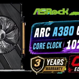 ASRock Intel Arc A380 Challenger ITX 6GB OC GDDR6 Graphics Card / 90-GA3KZZ-00UANF