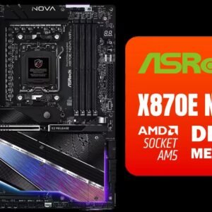 ASRock Phantom Gaming X870E Nova WIFI AMD Ryzen Motherboard / Supports AMD Socket AM5 Ryzen™ 9000, 8000 and 7000 Series Processors / AMD X870 Chipset