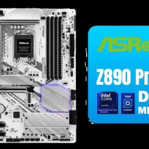 ASRock Z890 Pro RS WiFi Intel Motherboard / ATX Form Factor / Supports Intel® Core™ Ultra Processors (Series 2) / LGA 1851 CPU Socket / 4x DDR5 DIMM
