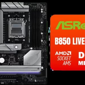 ASRock B850 LiveMixer WIFI AMD Ryzen Motherboard / Supports AMD Socket AM5 Ryzen™ 9000, 8000 and 7000 Series Processors / AMD B850 Chipset / USB4