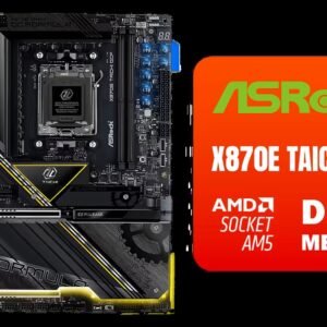 ASRock X870E Taichi OCF AMD Ryzen Motherboard / Supports Ryzen 9000/8000/7000 Series / 22+2+1 Phase 110A Power Design / Dual PCIe 5.0 x16 Slots /