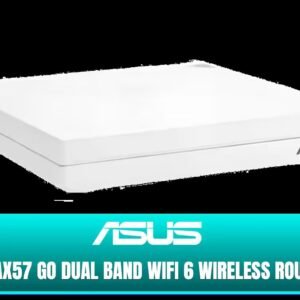 ASUS RT-AX57 Go Dual Band WiFi 6 Wireless Router / WiFi 6 3000Mbps 160MHz Channel / 70-Device Network Capacity Support / One-Touch VPN 30 Service