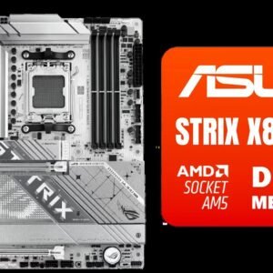 ASUS ROG Strix X870-A Gaming WiFi AMD AM5 X870 ATX Motherboard 16+2+2 Power Stages, Dynamic OC Switcher, Core Flex, DDR5 AEMP, WiFi 7, 4X M.2, PCIe