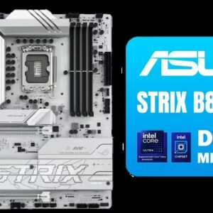 ASUS ROG Strix B860-A Gaming WiFi ATX motherboard, Advanced AI PC-ready, 14+1+2+1 power stages, DDR5 slots, PCIe 5.0, four M.2 slots, WiFi 7, AI