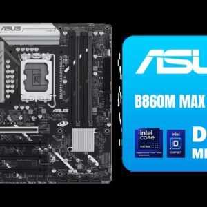 ASUS B860M MAX GAMING AX M-ATX Intel Motherboard / PCIe 5.0 x16 Expansion Slot / DDR5 Memory Up to 8666MT/s / Triple M.2 Slots PCIe 5.0 / USB-C