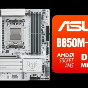 ASUS TUF Gaming B850M-PLUS WIFI7 W Motherboard / Dual PCIe 5.0 x16 And M.2 Slots / WiFi 7 10Gb And 2.5Gb Ethernet / Dual USB4 Ports 40Gbps Each /
