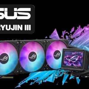 ASUS ROG RYUJIN III 360 ARGB EXTREME All-in-One CPU Liquid Cooler - Black / Magnetic Daisy-Chainable Design / Embedded VRM Fan / Full-Color 3.5\"