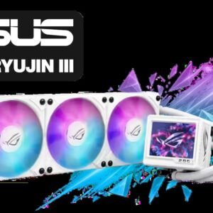 ASUS ROG RYUJIN III 360 ARGB EXTREME All-in-One CPU Liquid Cooler - White / Magnetic Daisy-Chainable Design / Embedded VRM Fan / Full-Color 3.5\"