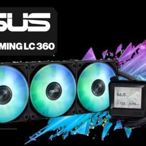 ASUS MAX Gaming LC 360 ARGB LCD AIO Liquid Cooler / 2.4\" LCD Real-Time System Monitoring Display / High-Performance Asetek Pump Robust Cooling /