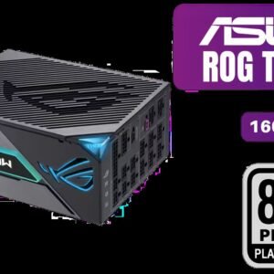 ASUS ROG Thor 1600W Titanium Power Supply / 80+ Titanium Certified / ATX 3.1 Compatible / PCIe Gen 5.1 Ready / Magnetic OLED Display / GaN MOSFET /