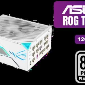ASUS ROG Thor 1200W Platinum III Power Supply - White / 80 Plus Platinum Certified / ATX 3.1 & PCIe Gen 5.1 Compatible / GaN MOSFET / GPU-First