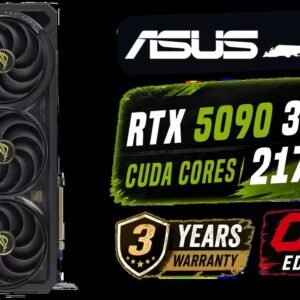ASUS ROG Astral GeForce RTX 5090 Edition 20 Graphics Card, NVIDIA (PCIe 5.0, 32GB GDDR7, 21760 CUDA Cores, 512-bit, 2760MHz OC Boost, HDMI/DP 2.1b,