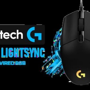 Logitech G203 LightSync Wired RGB Gaming Mouse / 8K DPI Tracking / Flexible Rubberised Cable / Lightsync RGB Lighting / 6 Programmable Buttons