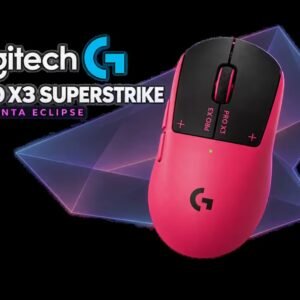 Logitech G PRO X3 SUPERSTRIKE Wireless Gaming Mouse - Magenta Eclipse / HITS Haptic Inductive Click / HERO 2 48K DPI Sensor / 8K Polling / 61g /