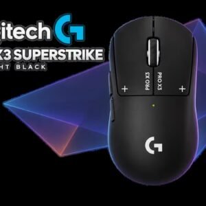 Logitech G PRO X3 SUPERSTRIKE Wireless Gaming Mouse - Midnight Black / HITS Haptic Inductive Click / HERO 2 48K DPI Sensor / 8K Polling / 61g /