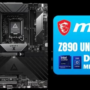 MSI MEG Z890 UNIFY-X Intel Motherboard / LGA 1851 Socket / Supports Intel Core Ultra Processors (Series 2) / 2x DDR5 UDIMM Slots / ATX Form Factor /