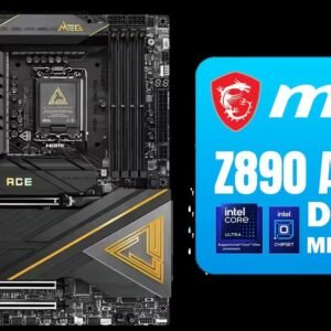 MSI MEG Z890 ACE Intel Motherboard / LGA 1851 Socket / Supports Intel Core Ultra Processors (Series 2) / 4x DDR5 UDIMM Slots / ATX Form Factor /