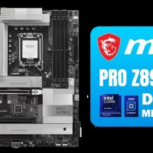 MSI PRO Z890-A Wi-Fi Intel Motherboard / ATX Motherboard / Supports Intel Core Ultra Processors (Series 2) / LGA 1851 Socket / 4x DDR5 UDIMM Up to