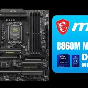MAG B860M Mortar WiFi Motherboard, mATX - Supports Intel Core Ultra Processors (Series 2), LGA 1851 - DDR5 Memory Boost 9200+ MT/s OC, 1 x PCIe 5.0