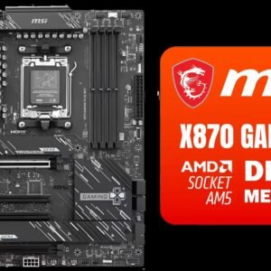MSI X870 Gaming Plus WIFI AMD Motherboard - AM5 Socket - Supports AMD Ryzen 9000/ 8000/ 7000 Series Desktop Processors - 4x DDR5 UDIMM - ATX Form