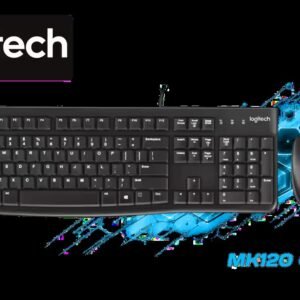 Logitech MK120 Keyboard And Mouse Combo / Spill-Resistant Design Keyboard / Durable keys / Plug-And-Play USB Connections / Sturdy Adjustable Tilt