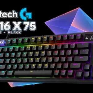 Logitech G316 X 75 Gaming Keyboard Tactile - Black / 75% Wired Gaming Keyboard / 8 kHz Report Rate / Hot Swappable Switches / Gasket Mount / PBT