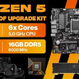 AMD RYZEN 5 9500F PRO B650M-P 16GB DDR5 6000MHz Upgrade Kit - MSI PRO B650M-P AMD Ryzen Motherboard + AMD RYZEN 5 9500F 38MB GameCache Up to 5.0GHz