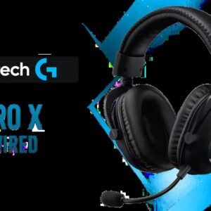 Logitech G PRO X Wired Gaming Headset - Black / PRO-G 50mm Drivers / Blue VO!CE Mic Technology / USB Sound Card / Memory Foam Leatherette Earpads /
