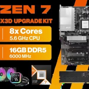 AMD RYZEN 7 9850X3D PRO B840-P WiFi 16GB DDR5 6000MHz Upgrade Kit - MSI PRO B840-P WiFi AMD Ryzen Motherboard + AMD RYZEN 7 9850X3D 104MB GameCache