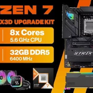 AMD RYZEN 7 9850X3D ROG STRIX B850-F 32GB DDR5 6400MHz Upgrade Kit -ASUS ROG STRIX B850-F GAMING WIFI ATX AMD Motherboard + AMD RYZEN 7 9850X3D