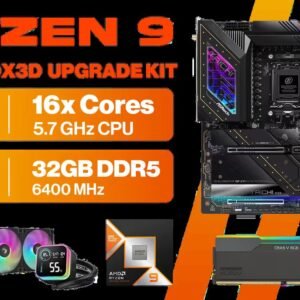 AMD RYZEN 9 9950X3D ASRock X870E Taichi WIFI 32GB DDR5 6400MHz Upgrade Kit - ASRock X870E Taichi WIFI AMD Ryzen Motherboard + AMD RYZEN 9 9950X3D