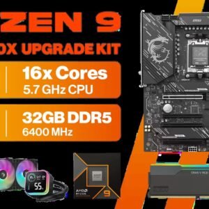 AMD RYZEN 9 9950X MSI X870 Gaming Plus WIFI 32GB DDR5 6400MHz Upgrade Kit - MSI X870 Gaming Plus WIFI AMD Ryzen Motherboard + AMD RYZEN 9 9950X 80MB