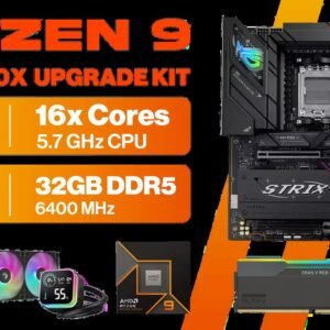 AMD RYZEN 9 ROG STRIX B850-F 32GB DDR5 6400MHz Upgrade Kit - ASUS ROG STRIX B850-F GAMING WIFI ATX AMD Motherboard + AMD RYZEN 9 9950X 80MB GameCache
